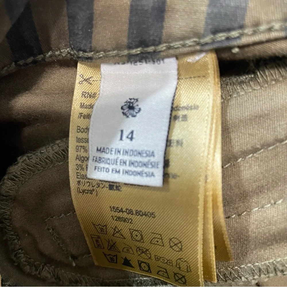 Scotch & Soda Story Tellers Girls Striped Funky Cotton Skinny Fit Pants Size 14